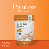 Be Bold Painless Wax Powder – Orange Flavour | Herbal Hair Removal Powder | Smooth & Refreshing Skin Care (100gm)