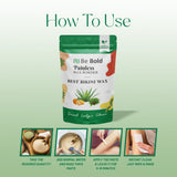 Be Bold Painless Wax Powder - Bikini Wax - Aloe Vera Flavour | Herbal Hair Removal Powder | Soothing & Gentle Skin Care (100gm)