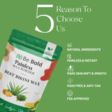Be Bold Painless Wax Powder - Bikini Wax - Aloe Vera Flavour | Herbal Hair Removal Powder | Soothing & Gentle Skin Care (100gm)