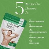 Be Bold Painless Wax Powder – Men Wax – Sandalwood Flavour | Herbal Hair Removal Powder | Gentle & Refreshing Skin Care (100gm)