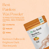 Be Bold Painless Wax Powder – Orange Flavour | Herbal Hair Removal Powder | Smooth & Refreshing Skin Care (100gm)