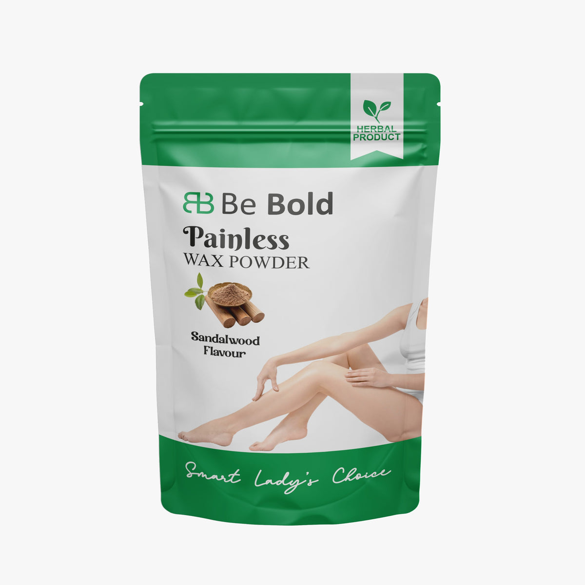 Be Bold Painless Wax Powder – Sandalwood Flavour | Herbal Hair Removal Powder | For Smooth & Soft Skin (100gm)