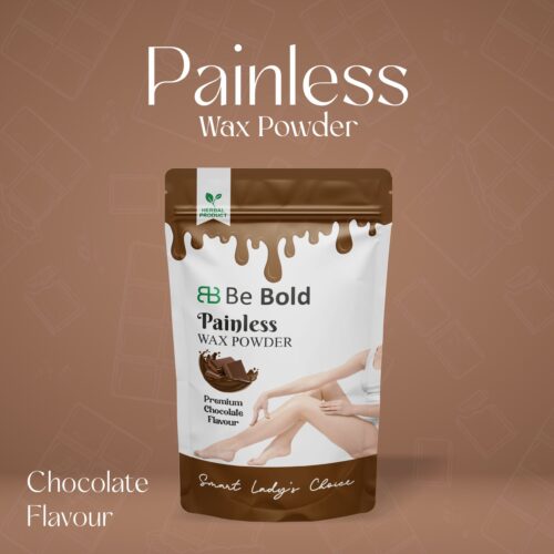 Be Bold Painless Wax Powder – Men Wax – Chocolate Flavour Herbal Hair Removal Powder | Gentle & Skin-Friendly | (100gm)