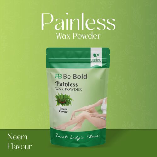 Be Bold Painless Wax Powder – Neem Flavour | Herbal Hair Removal Powder | Purifying & Gentle Skin Care (100gm)